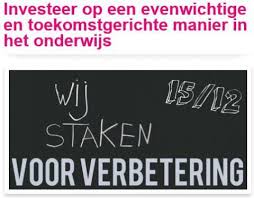 Reportage op “Ter Zake” (vrt-tv) van ludieke actie Leuvense leraars “Wij staken voor verbetering”