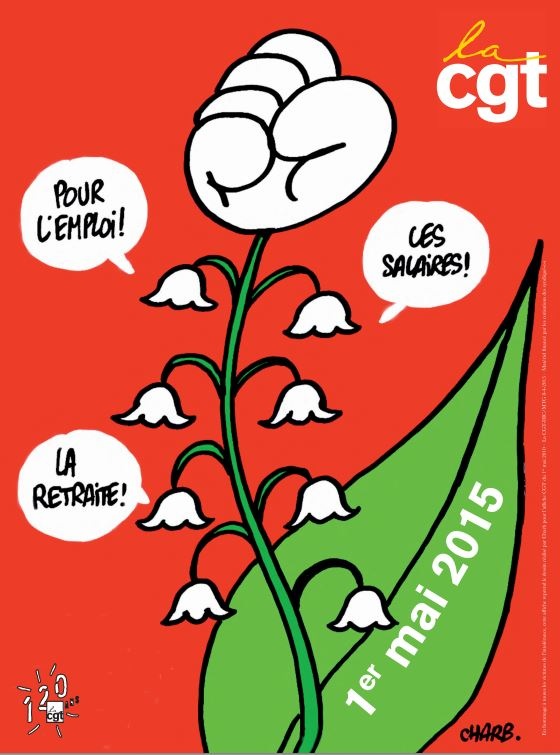 1er Mai 2016: un muguet pour Augustin Spies, un autre pour Marie Blondeau